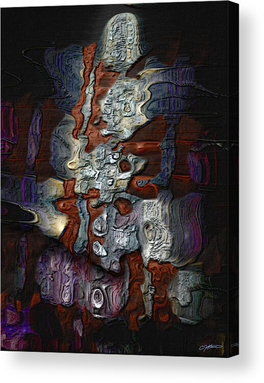 Abstract Acrylic Print featuring the digital art Ennui To Apathy by Casey Kotas