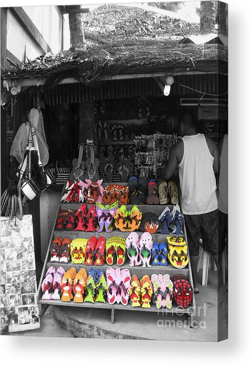 Flip Flops Acrylic Print featuring the photograph Flip Flops anyone by Victoria Lakes