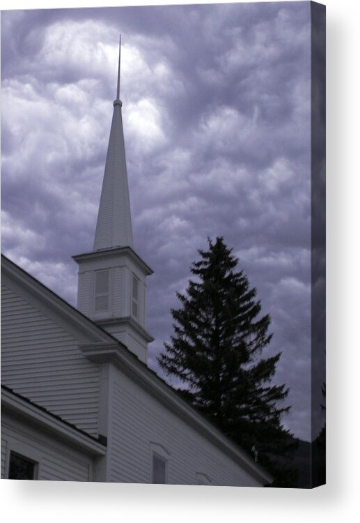 Brownsville Vermont Acrylic Print featuring the photograph Forboding Clouds by Nancy Griswold