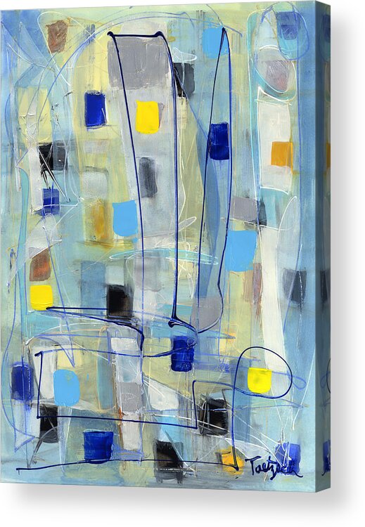 Abstract Acrylic Print featuring the painting Ghost Block by Lynne Taetzsch