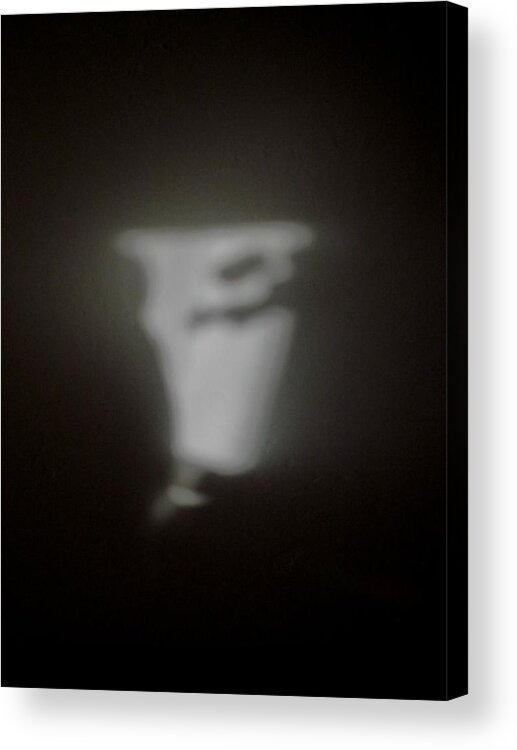 Fluid Form Of Ghost Appears On Darkness. Acrylic Print featuring the photograph Goblin Head by Don Ziegler