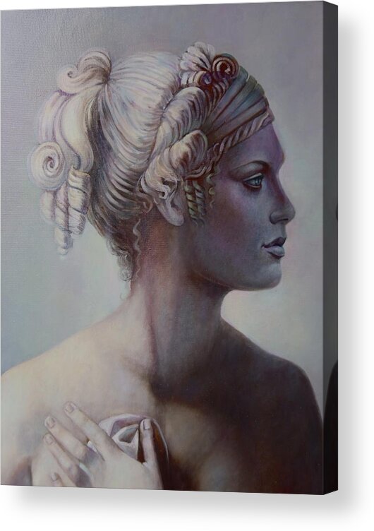 Ancient Acrylic Print featuring the painting Goddess Detail by Geraldine Arata