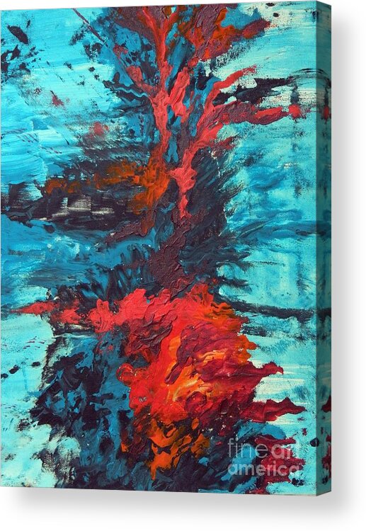  Abstract Painting Acrylic Print featuring the painting Gut Feeling by Everette McMahan jr