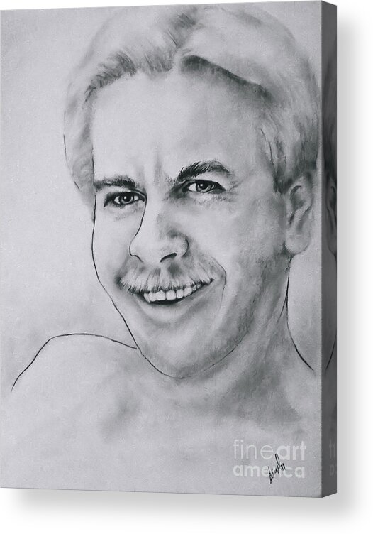 Man Acrylic Print featuring the drawing Irrepressible by Rory Siegel