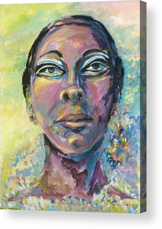 African-american Acrylic Print featuring the painting Jamison by Bettye Harwell