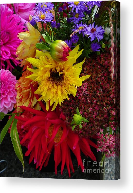 Flower Acrylic Print featuring the photograph Lions In the Daisies by KD Johnson