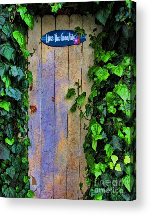 Live The Good Life Acrylic Print featuring the photograph Live The Good Life by Clare VanderVeen