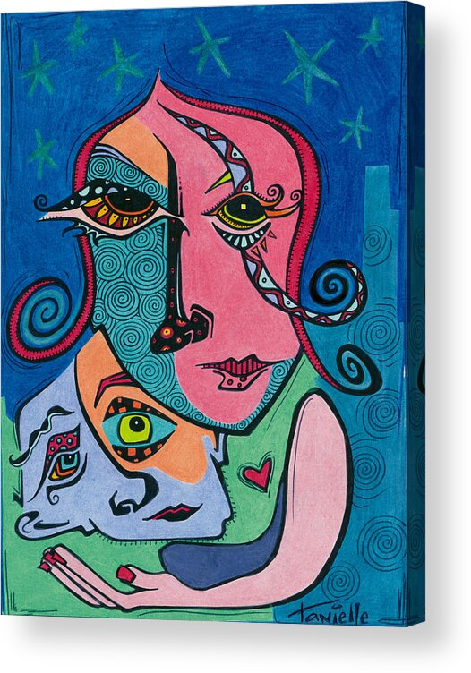 Love Acrylic Print featuring the painting Love is Crazy by Tanielle Childers