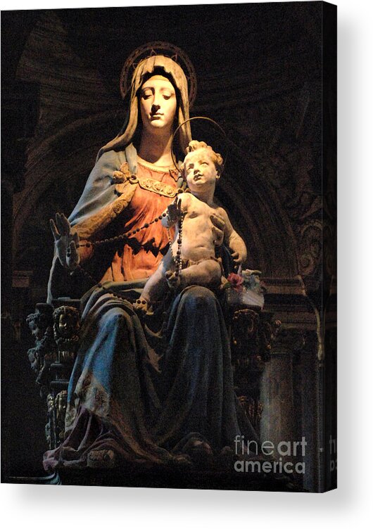  Italy Acrylic Print featuring the photograph Madonna And Jesus by Bob Christopher