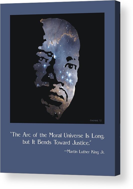 Posters Acrylic Print featuring the digital art Martin Luther King, Jr. Poster by Walter Neal