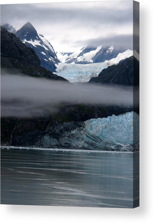 Glacier Acrylic Print featuring the photograph Mount Margerie at glacier Bay Alaska USA by Phyllis Kaltenbach