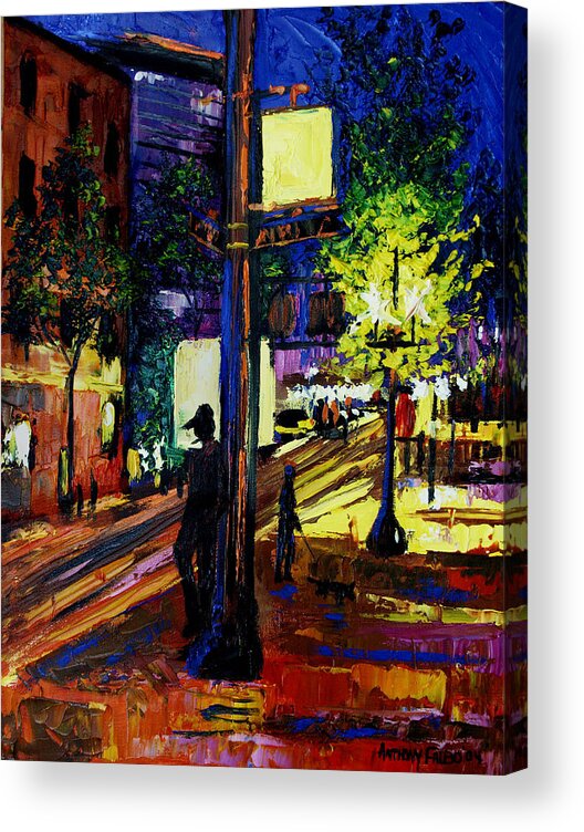 Night Moves Framed Prints Acrylic Print featuring the painting Night Moves by Anthony Falbo