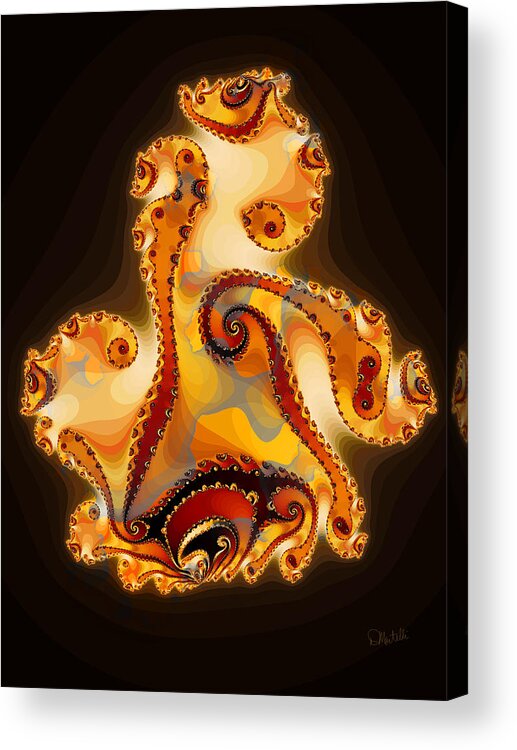 Fractal Acrylic Print featuring the digital art Ode to Picasso I by Debra Martelli