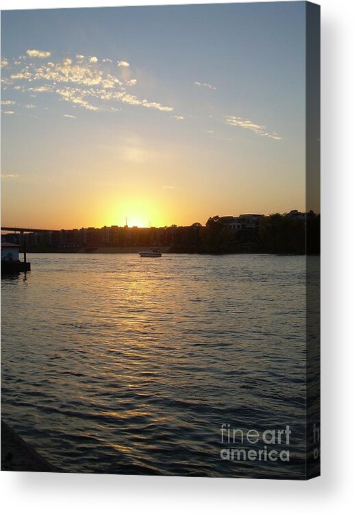 River Acrylic Print featuring the photograph On the River by Alex Blaha