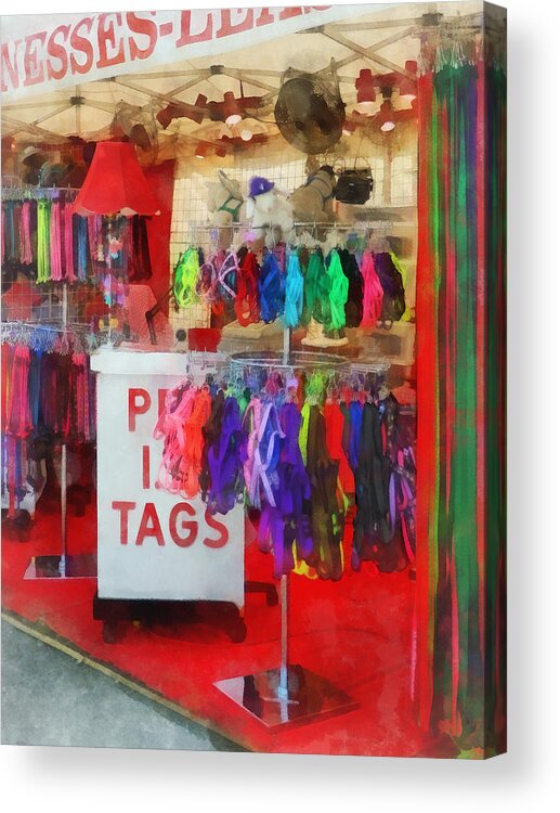 Leash Acrylic Print featuring the photograph Pet Leashes and Harnesses For Sale by Susan Savad