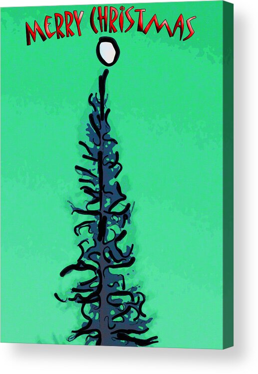 Tree Acrylic Print featuring the mixed media Pine Tree Christmas by Rob Tullis