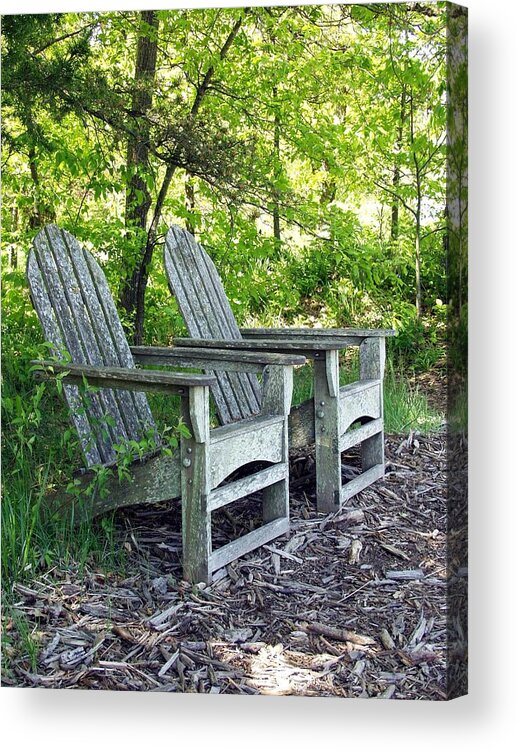 Lawn Chairs Acrylic Print featuring the photograph Sentimental by Carol Sweetwood