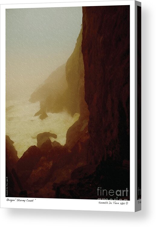  Ken Acrylic Print featuring the photograph Stormy Coast by Kenneth De Tore