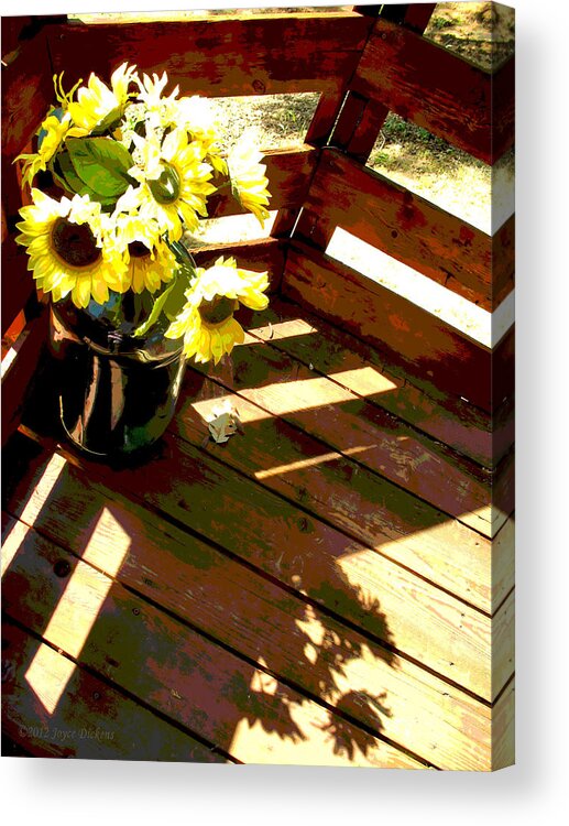 Sunflower Acrylic Print featuring the photograph Sunflower Patio by Joyce Dickens