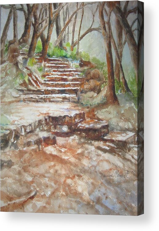 Landscape Acrylic Print featuring the painting Texas Trail by Marilyn Clement