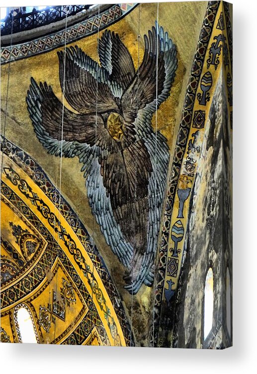 Hagia Sophia Acrylic Print featuring the photograph The Masked Seraphim by Sarah E Ethridge
