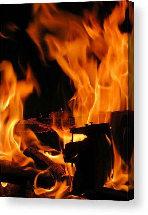 Fire Acrylic Print featuring the photograph The Spaces Between by Azthet Photography
