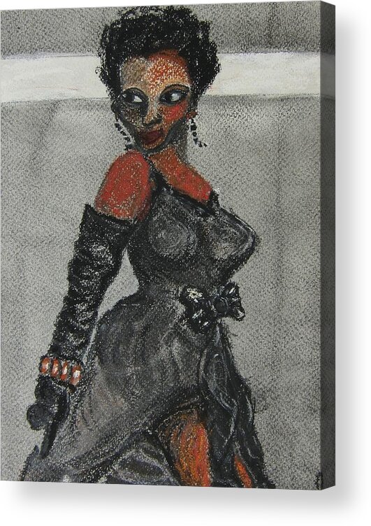 Tango Dance Acrylic Print featuring the painting The Tango by Kathryn Barry