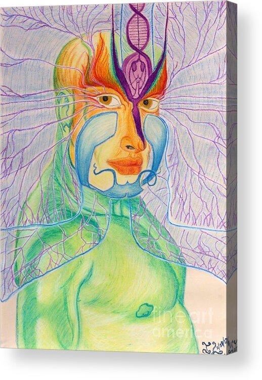 Erotica Acrylic Print featuring the pastel Transparency by Isaac Lopez