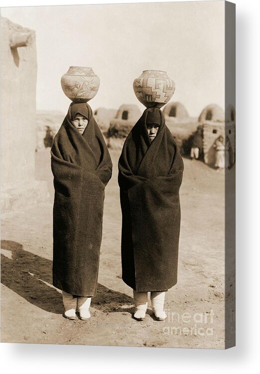 Zuni Water Carriers Acrylic Print featuring the photograph Zuni Water Carriers by Padre Art