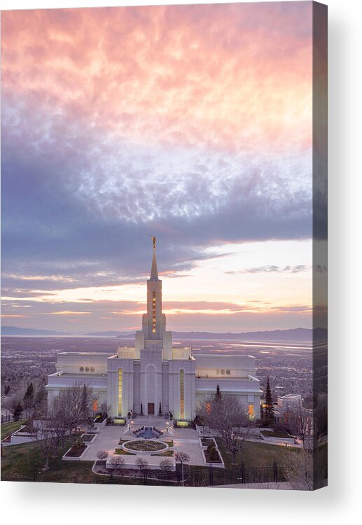 Bountiful Temple Acrylic Print featuring the photograph Bountiful #1 by Emily Dickey