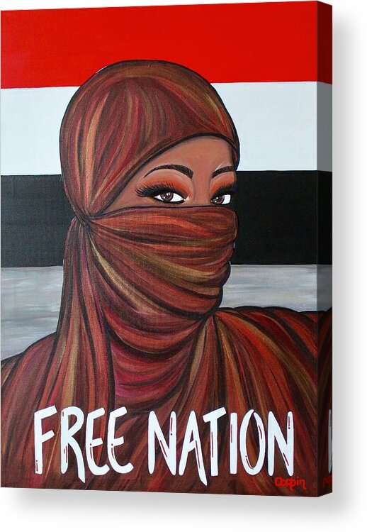 Painting Acrylic Print featuring the painting Free Nation 3 by Art By Naturallic