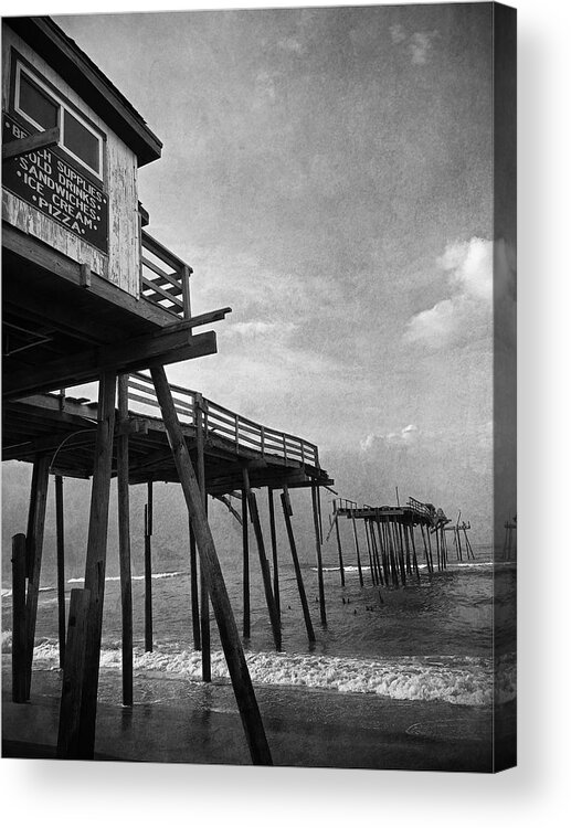 Frisco Pier Acrylic Print featuring the photograph Frisco Pier by AnneMarie Welsh