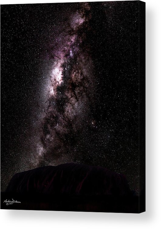 Uluru Acrylic Print featuring the photograph G A L A X Y by Andrew Dickman