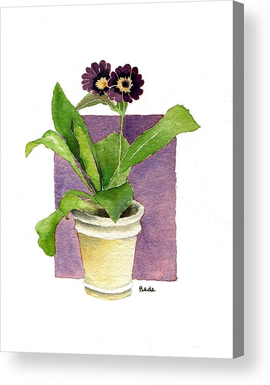 Primrose Acrylic Print featuring the painting Just The Two Of Us #1 by Catherine Bede