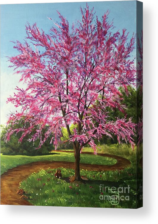 Love Is In The Air Acrylic Print featuring the painting Love Is In The Air by Nancy Cupp