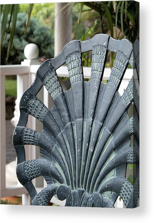 Chair Acrylic Print featuring the photograph Patio Chair - Bermuda by Frank Mari