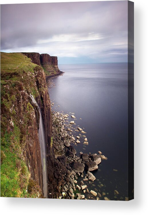 Scotland Acrylic Print featuring the photograph Scotland Kilt Rock #1 by Nina Papiorek