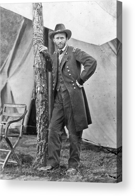 Ulysses S. Grant Acrylic Print featuring the photograph The Civil War. Ulysses S. Grant. 1864 by Everett
