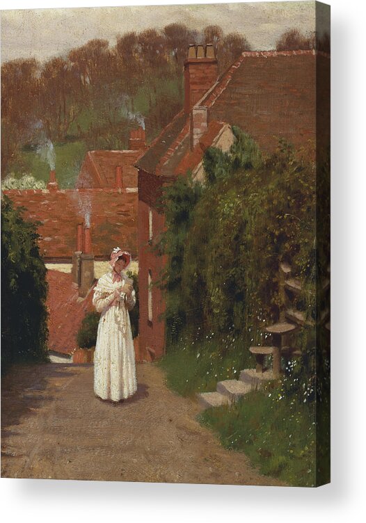 Female Acrylic Print featuring the painting The Love Letter by Edmund Blair Leighton