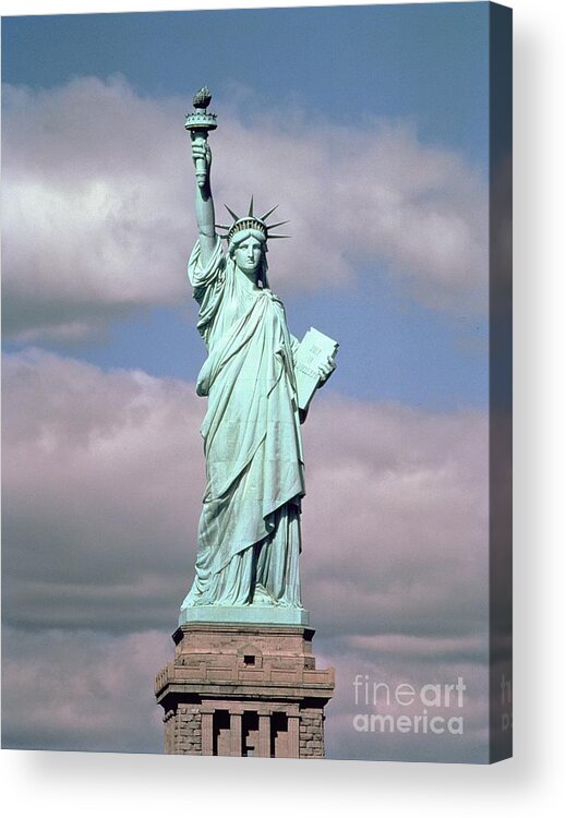 The Acrylic Print featuring the photograph The Statue of Liberty by American School
