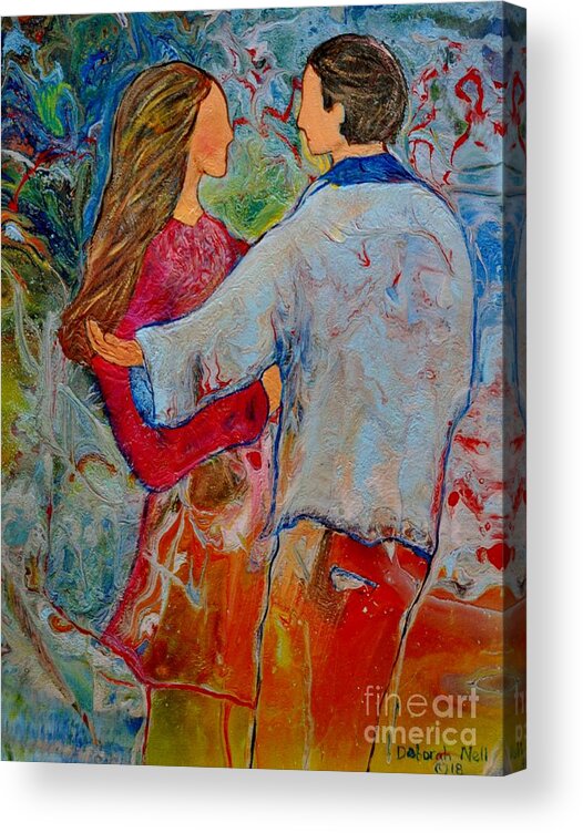Couple Acrylic Print featuring the painting Trusting You #1 by Deborah Nell