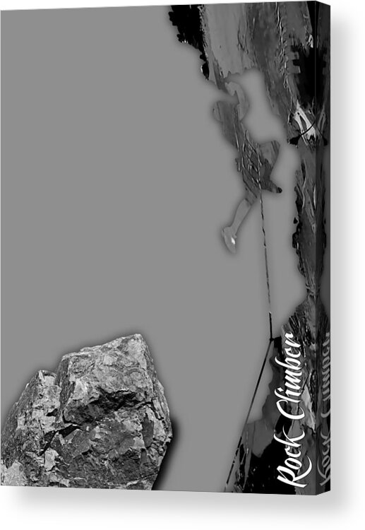 Rock Climber Acrylic Print featuring the mixed media Rock Climber Collection #13 by Marvin Blaine