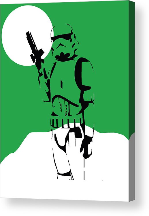 Star Wars Acrylic Print featuring the mixed media Star Wars Stormtrooper Collection #13 by Marvin Blaine