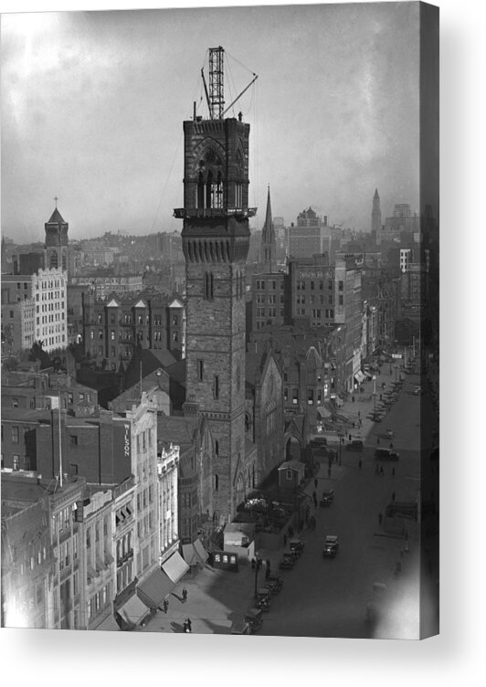 Boston Acrylic Print featuring the photograph 1935 Back Bay Construction, Boston by Historic Image