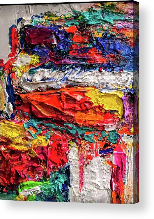 Abstract Painting Acrylic Print featuring the painting Boom of the tingling strings #2 by Heather Roddy
