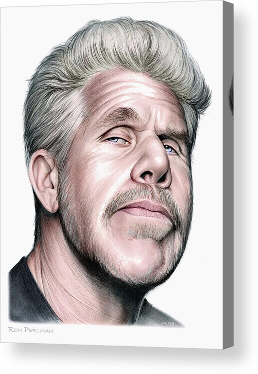 Ron Perlman Acrylic Print featuring the drawing Ron Perlman #2 by Greg Joens