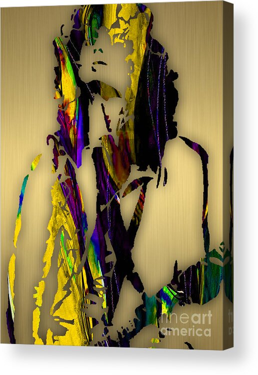 Jimmy Page Acrylic Print featuring the mixed media Jimmy Page Collection #4 by Marvin Blaine