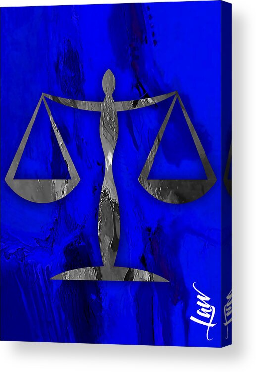 Law Acrylic Print featuring the mixed media Law Office Collection #2 by Marvin Blaine