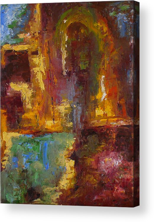Abstract Acrylic Print featuring the painting 48 by Louise Ellis