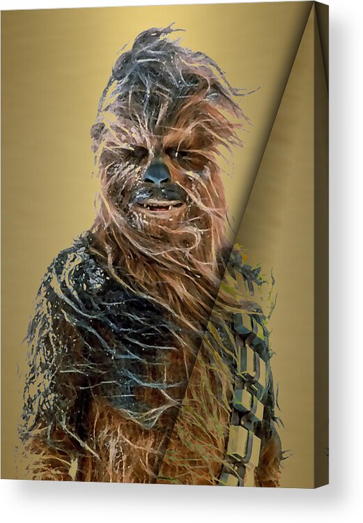 Chewbacca Acrylic Print featuring the mixed media Star Wars Chewbacca Collection #6 by Marvin Blaine